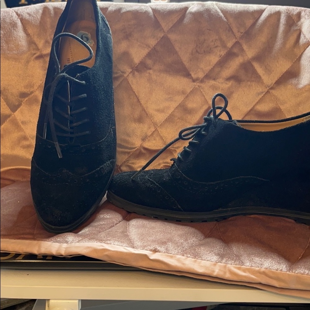 Black Suede wedge shoes